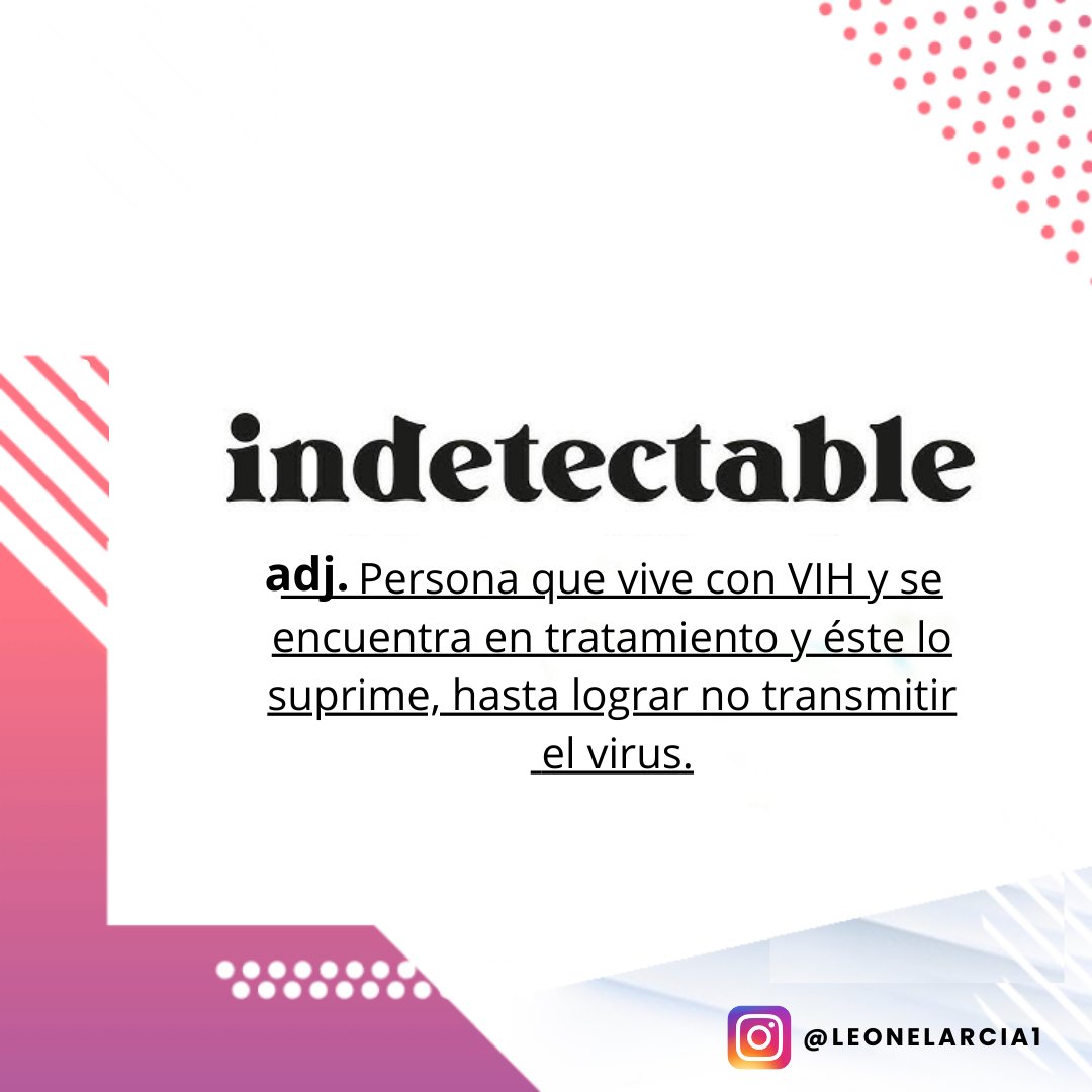 Ser INDETECTABLES facilita a que muchas personas que vivimos con VIH nos encontremos más comprometidxs a seguir con un buen régimen de tratamiento, sin abandonarlo y con la confianza y prevención a la hora de abordar relaciones presentes o futuras. Yo soy indetectable.. ¿Y tú?