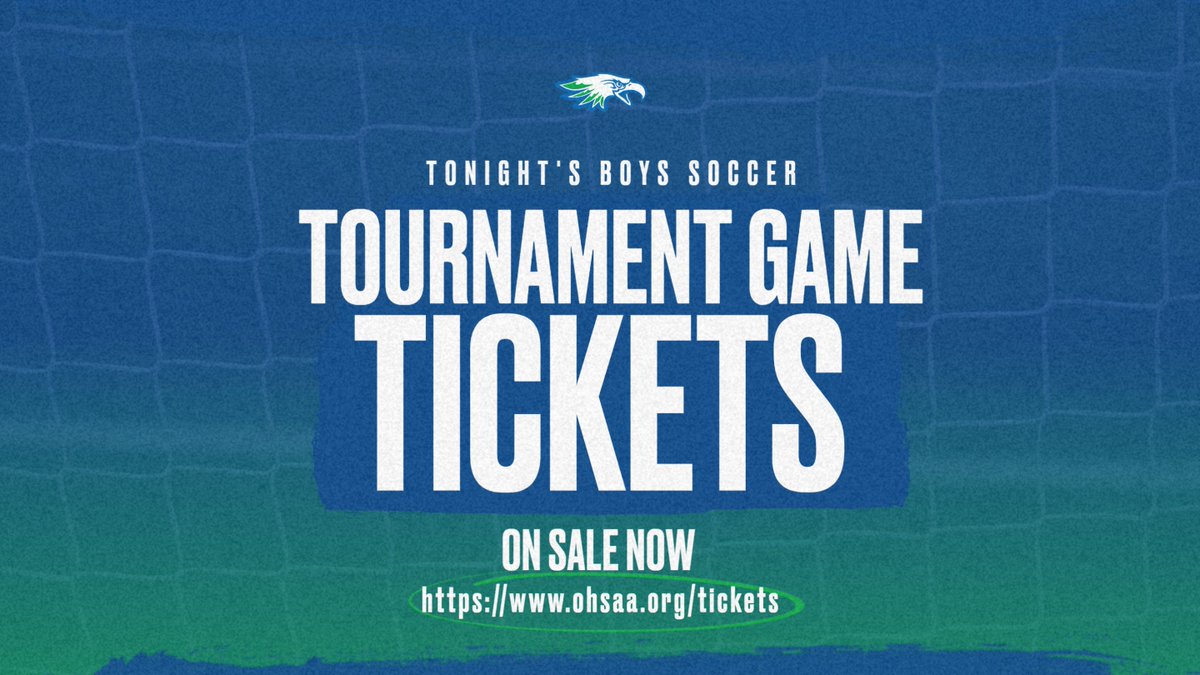 Tonight's soccer game tickets are available online for pre-sale, $8.00 for adults and $5.00 for students. Any tickets purchased at the gate will be $10.00, cash only. The gate will not be accepting credit cards OR Eagle Activity Passes for entry into the tournament game.