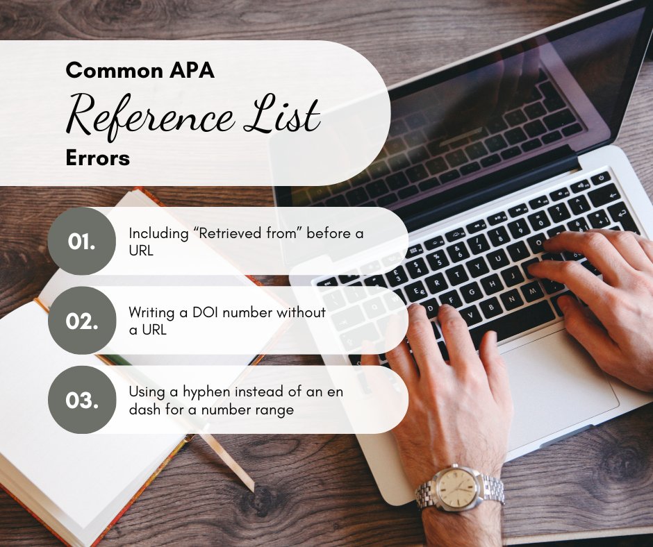 Check out the three most common APA
reference list errors that we have seen this fall 📝
#phdtips #phdlife #apastyle #dissertation
#dissertationproblems #gradschool #writingtips
#TuesdayTips