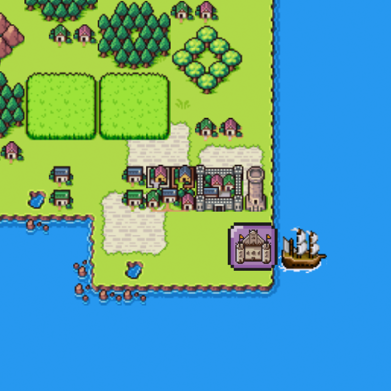 ExploraO's tweet image. For the closed alpha, Ports will be distinguished with a purple icon and castle, and villages are yellow icons with 3 huts on it.

Ports are where you sell items, win prizes, recruit manpower.

Villages are where you land to look for rare discoveries and items.

#indiegame $azero