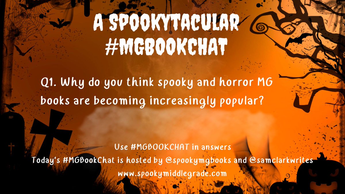 Q1: Why do you think spooky and horror middle-grade books are becoming increasingly popular? #mgbookchat #mg #mglit