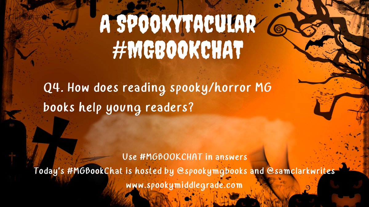 Q4: How does reading spooky/horror MG books help young readers? #mgbookchat #mg #mglit