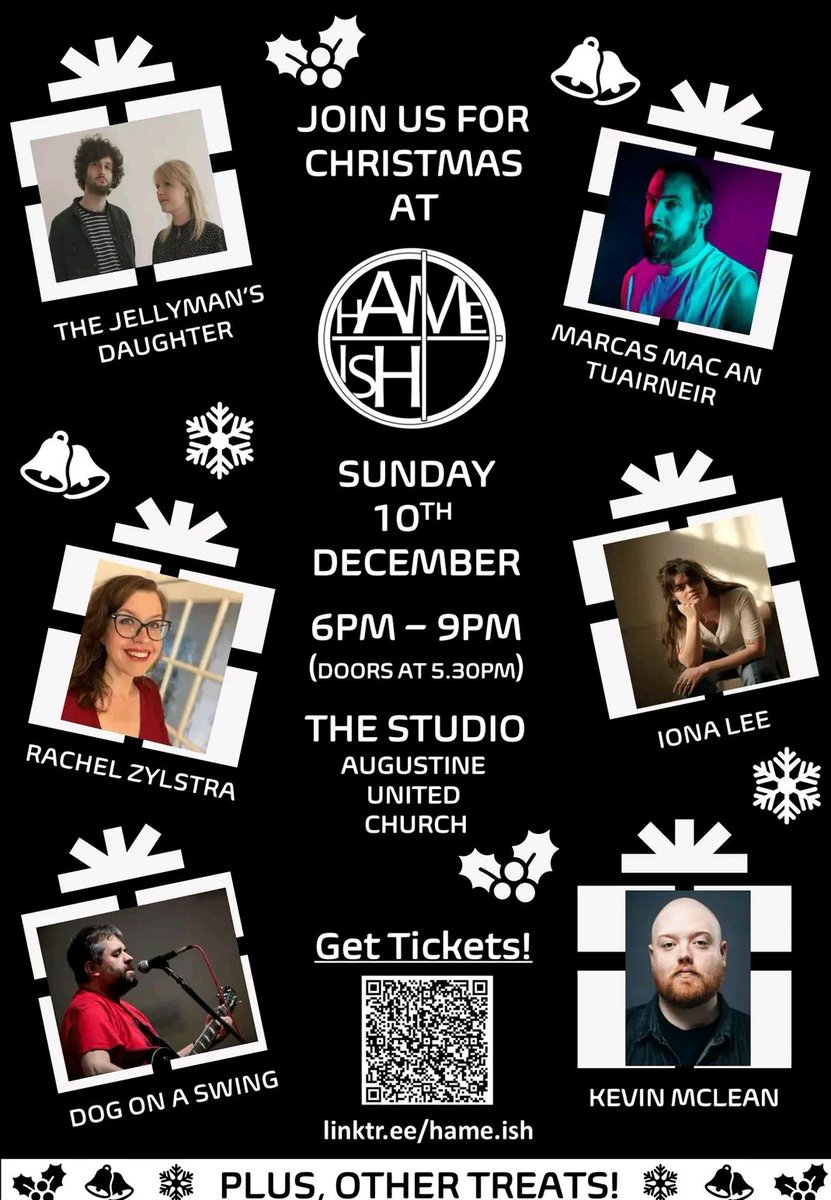 Behold- our full lineup for #ChristmasAtHameish! It's shaping up to be another lovely show. We've made advance tickets even cheaper so check link in our bio- don't miss out!