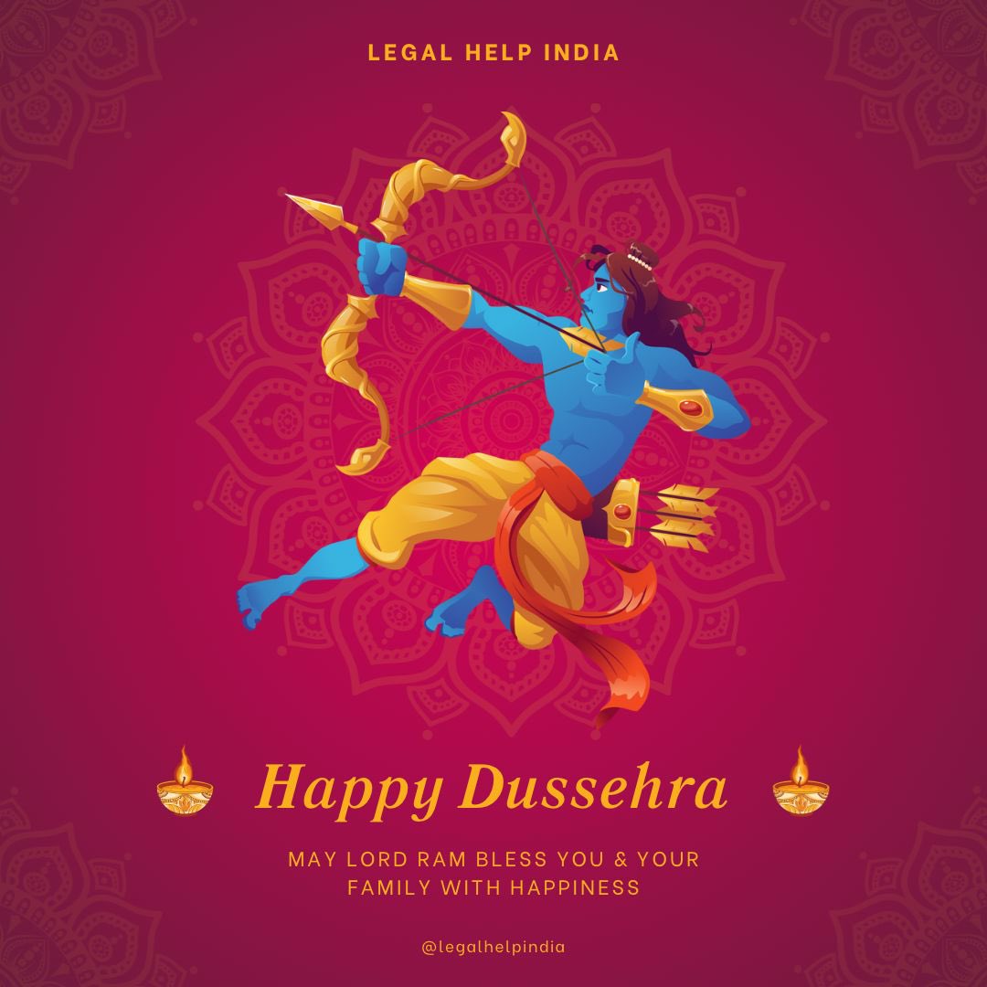 LegalHelpIndia1's tweet photo. HAPPY DUSSEHRA ALL OF YOU 

Follow us @legal_helpindia 
Contact us at https://t.co/PQdEBhuZRx

#dusshera #dasara  #hindu #follow #a #festivalvibes #dussehracelebrations #goodoverevil  #ramayana #trending #maadurga #dussehracelebration #dussehragifts #celebrations https://t.co/RQywptxWmI