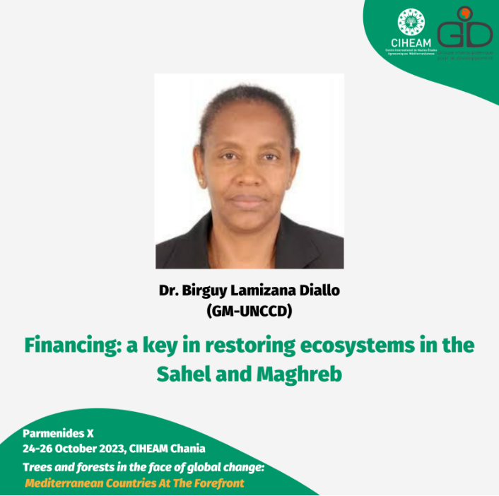 CIHEAM's tweet photo. For the last intervention of the day we have the pleasure to follow Birguy LAMIZANA DIALLO @BirguyL 
Sr Programme Officer @UNCCD 
How can #Financing be a key in restoring ecosystems in the #Sahel and #Maghreb?
https://t.co/jtEvj1vUFv https://t.co/9Wtd57URtK