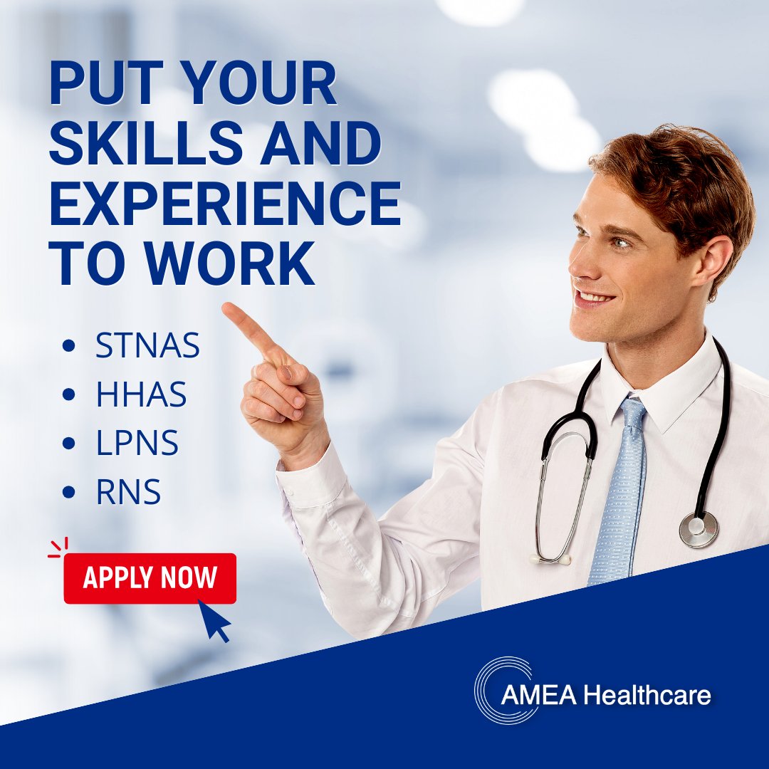 Calling all compassionate caregivers! Ready to make a meaningful impact with your skills and experience? Join our team at #AMEAHealthcare today! nsl.ink/bOUL #AMEA #Healthcare #HealthcareStaffing #HealthcareJobs #RNJobs #LPNJobs #STNAJobs #HHAJobs #OhioJobs