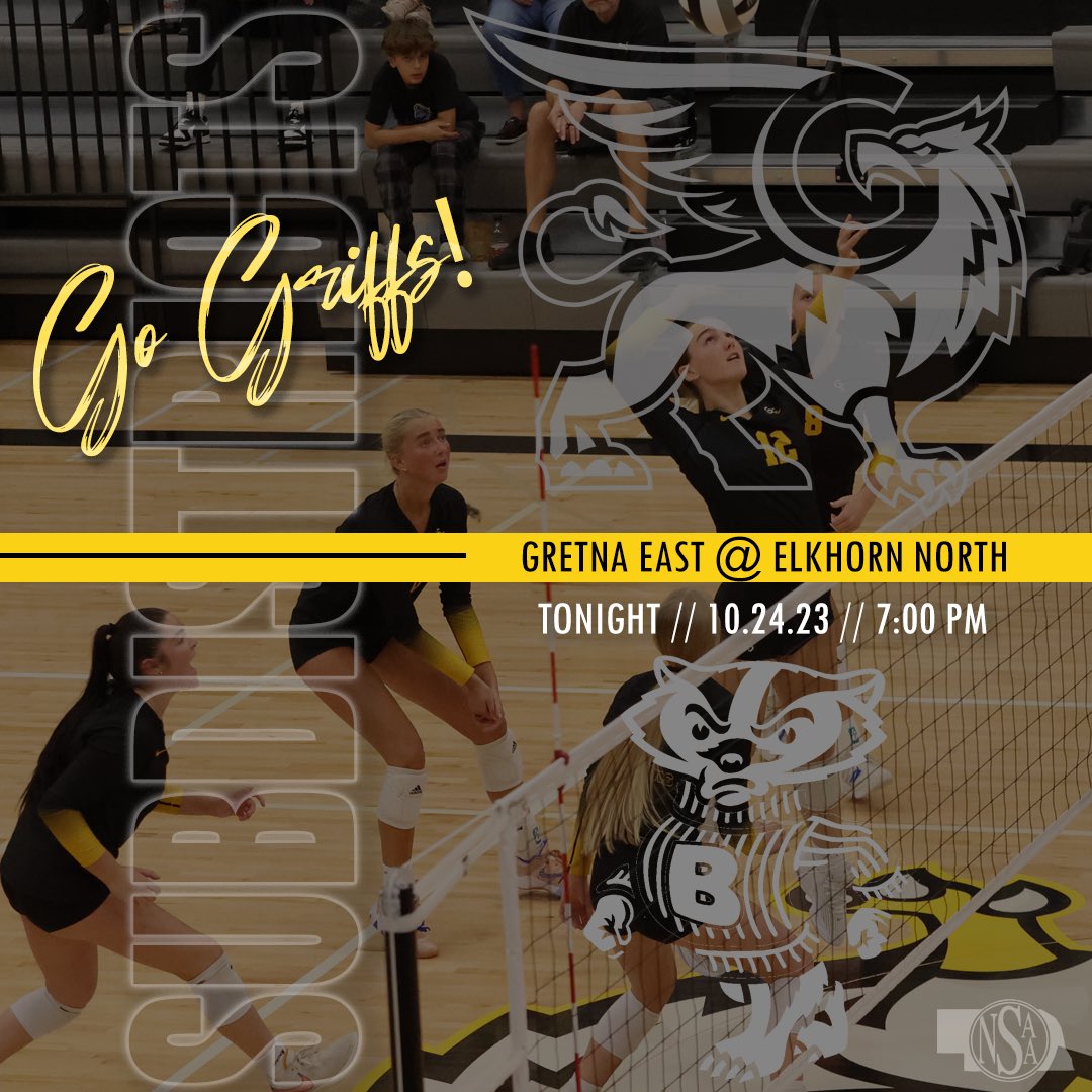 It’s Game Day! 🤟🏼

Head over to Elkhorn North tonight to watch your Griffins take on the Bennington Badgers in the 1st round of Subdistricts! LET’S GO!!! 👊🏼

🆚 Bennington Badgers
📍 Elkhorn North HS
⏰ 7:00 pm

#GriffVB | #GriffinPride 🦅🦁