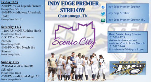 softball16smith's tweet photo. please join us November 3rd-5th in scenic city!! https://t.co/L7mfVj4AJr
