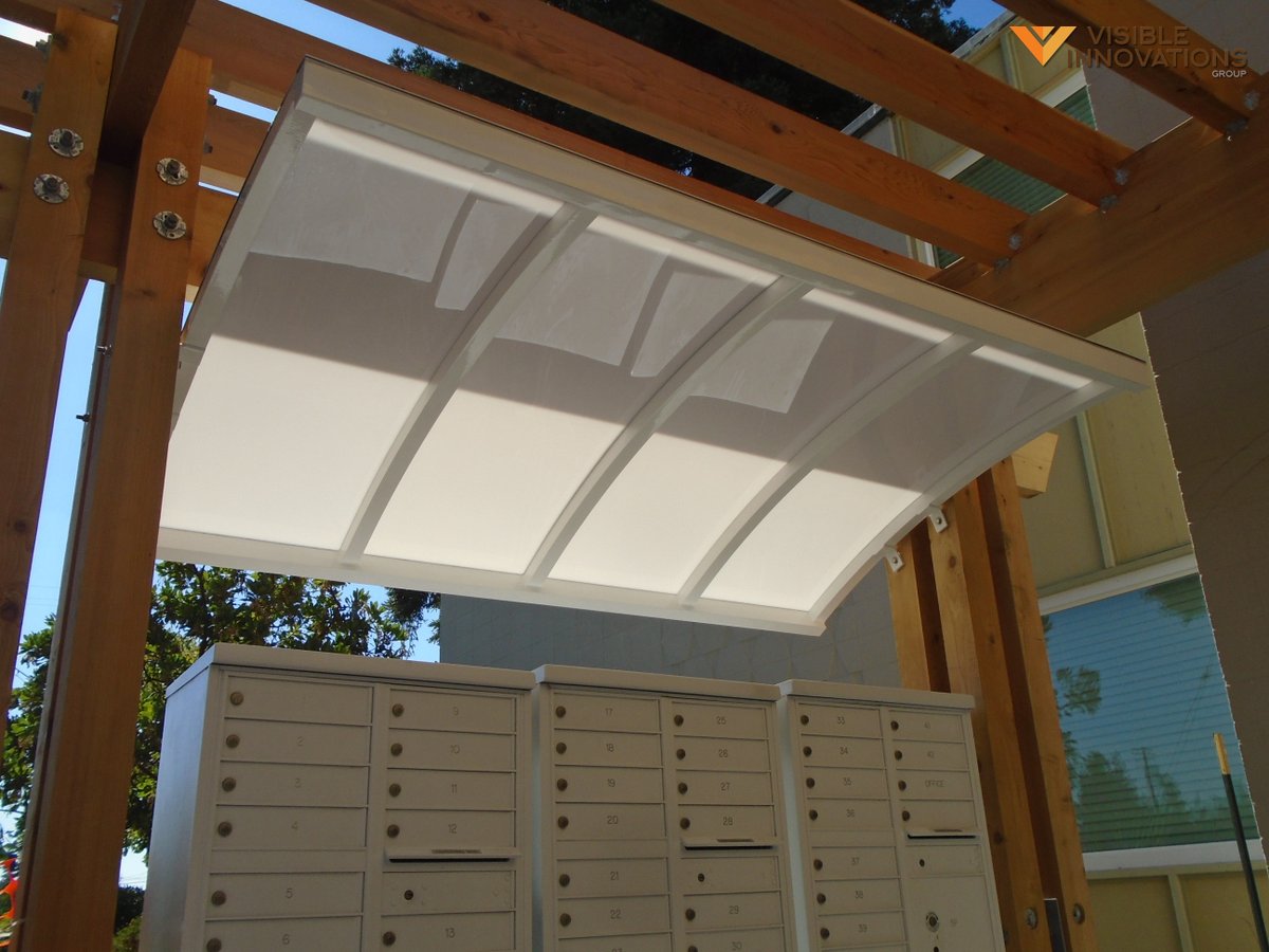 Check out this perforated sunshade that we built and installed in Santa Clara last year.  This is a great uniformed look with added sun protection.