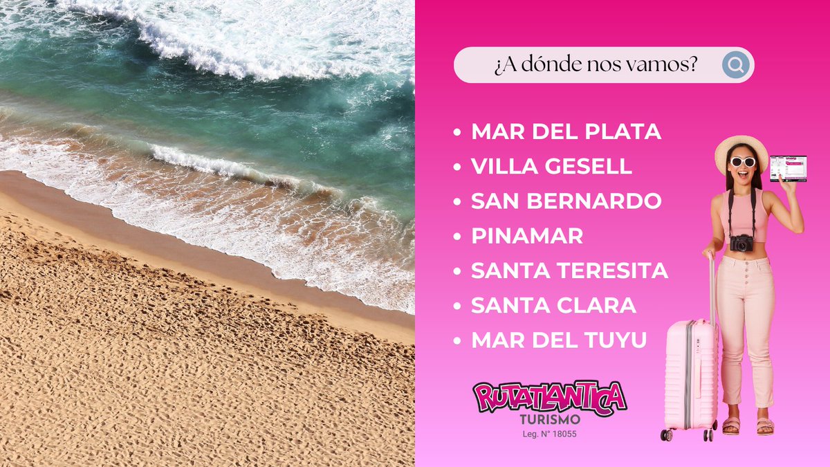 🌊☀️ ¡Prepárate para vivir la mejor escapada a la costa atlántica con Rutatlantica! Descubre playas de ensueño, paisajes impresionantes y experiencias inolvidables. 🚌🌴 Compra tus pasajes ahora y sumérgete en la aventura👉🏼rutatlantica.com.ar 
 #RutatlánticaVerano
