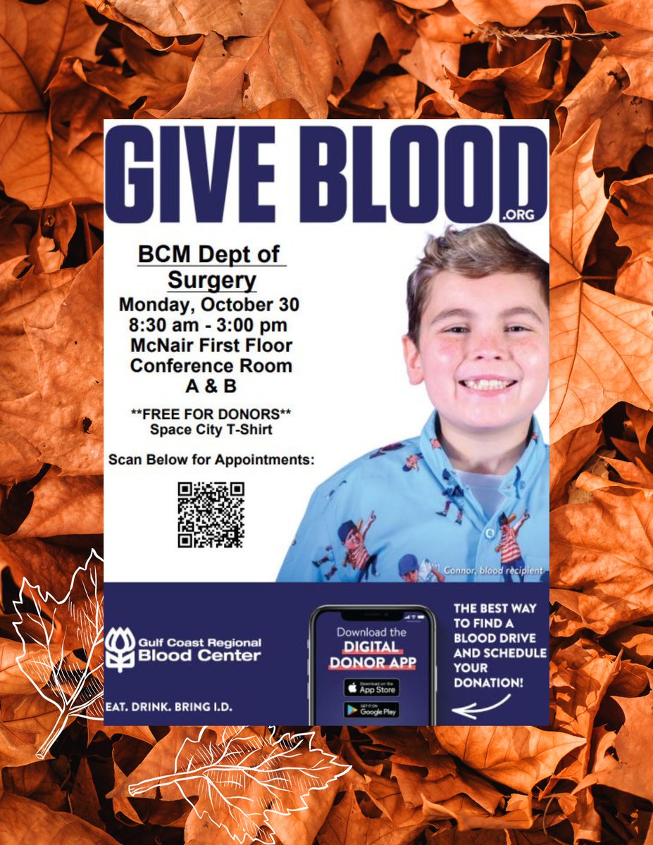 David J. Sugarbaker Division of Thoracic Surgery (@bcm_thoracic) on Twitter photo 🍁 Join us for a lifesaving adventure this fall! 🩸 <a href="/BCM_Surgery/">BCM_Surgery</a> is hosting a #FallBloodDrive and we need your support. Let's make a difference together - your donation can save lives! 🍂❤️ Sign up now and be a hero. #DonateBlood #GiveBack #thoracicsurgery 🍁 Join us for a lifesaving adventure this fall! 🩸 <a href="/BCM_Surgery/">BCM_Surgery</a> is hosting a #FallBloodDrive and we need your support. Let's make a difference together - your donation can save lives! 🍂❤️ Sign up now and be a hero. #DonateBlood #GiveBack #thoracicsurgery
