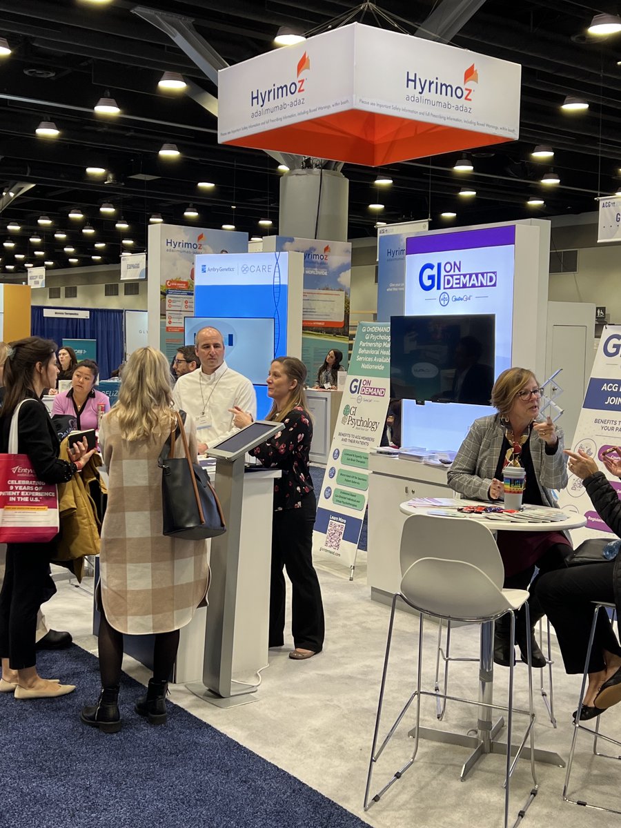 We had so much fun spreading the word about behavioral health #DGBI treatment. We loved getting speak to gastros and APPs! #ACG2023 #GIcommunity #GIPsych #GIPsychology #DGBIs #behavioralhealth #mindyourgut @AmCollegeGastro