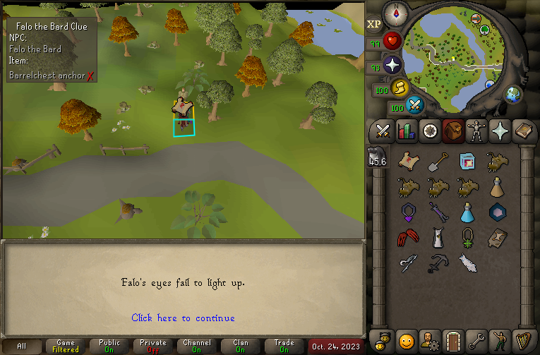 KcOSRS's tweet photo. @JagexAsh Could the Barrelchest Anchor (bh) be recognized by Falo as an anchor for his clue step? It can be completed by removing the Bounty Hunter imbue, just inconvenient. https://t.co/qHjOFgJJU8
