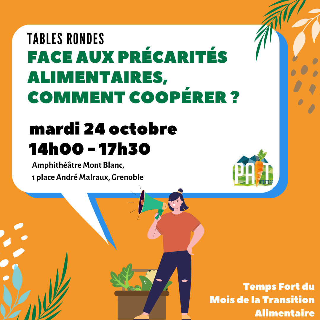 Comment les filières locales peuvent-elles lutter contre la précarité alimentaire ?
Table-ronde du Mois de la transition alimentaire #PAiT #Grenoble : intervention de <a href="/ChapuisGautier/">Gautier Chapuis - #JeQuitteX</a> sur l'expérience d'aide alimentaire aux étudiant•es à #Lyon + monnaie locale &amp; accompagnement.