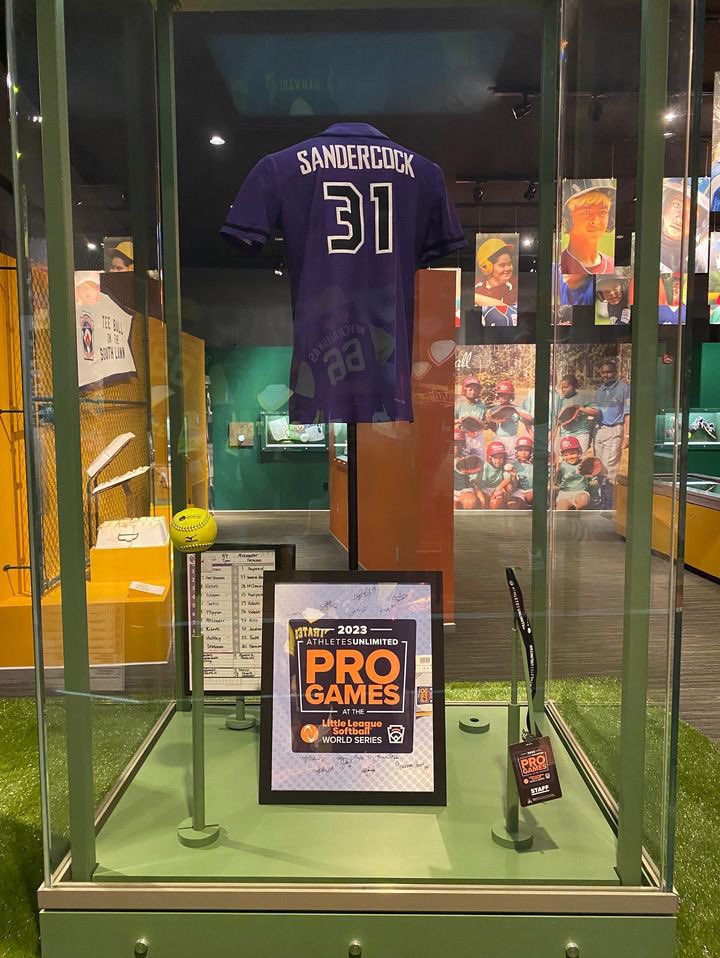 Forever etched in history Kat Sandercock’s jersey is now displayed at the World of Little League Museum👏👏 📸 @AUProSports #OneTribe