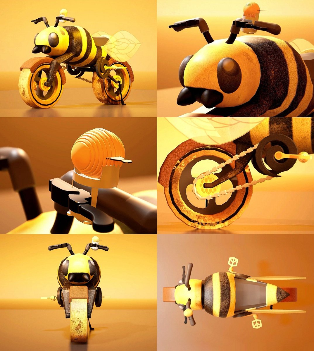 BeeBike 3D model

Tags: #art #3DModel #bee #bicycle #ridebikes #wheels #UnrealEngine