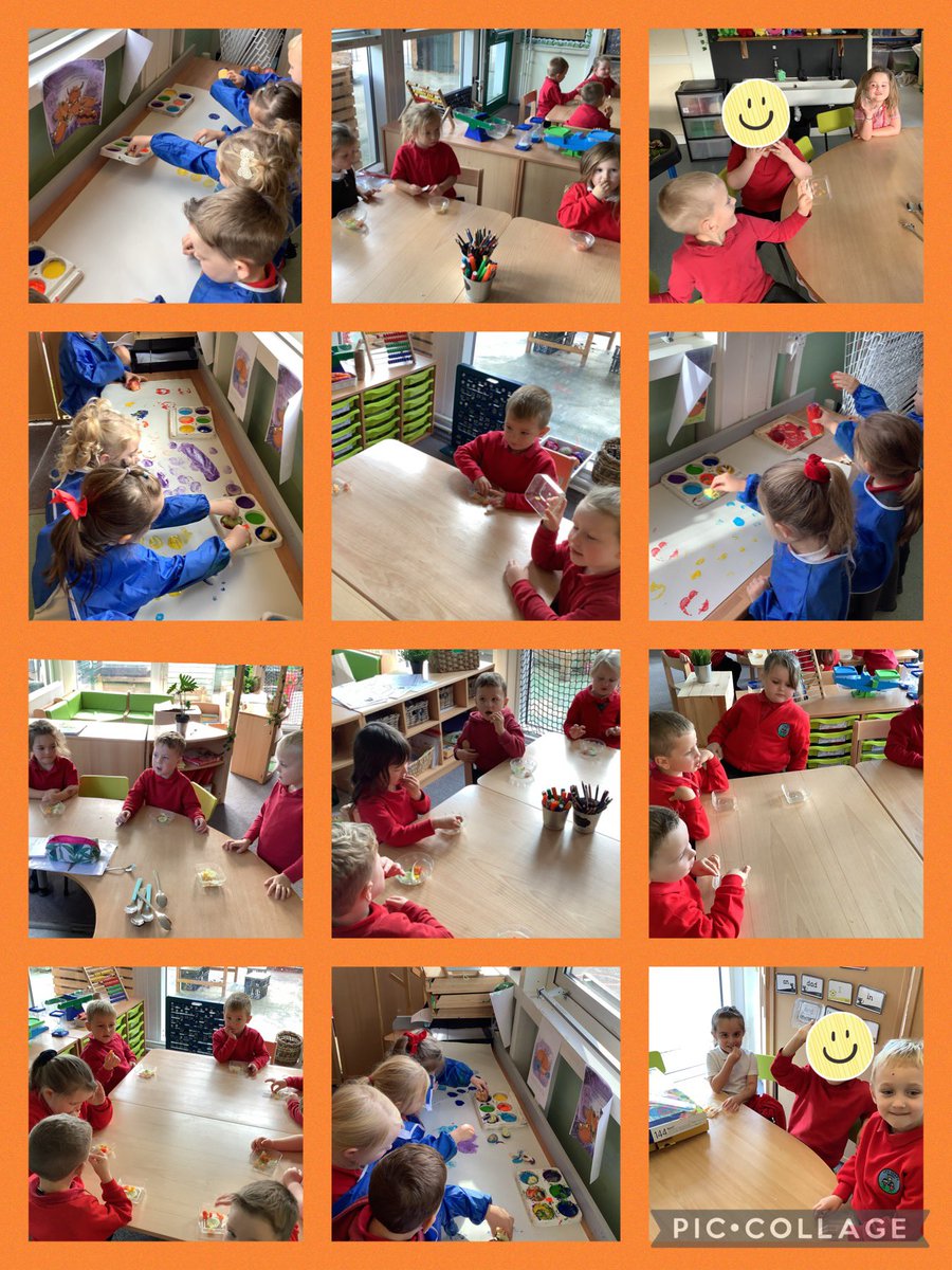 tyisafinfants's tweet photo. We enjoyed tasting lots of fruit and vegetables as part of our learning about Harvest. We also explored printing with the fruit and vegetables too 🥕🥬🍎🥕🥬🍍🌽🍓🥬 #harvest #dosbarthiguana https://t.co/G2QK3kMlMI