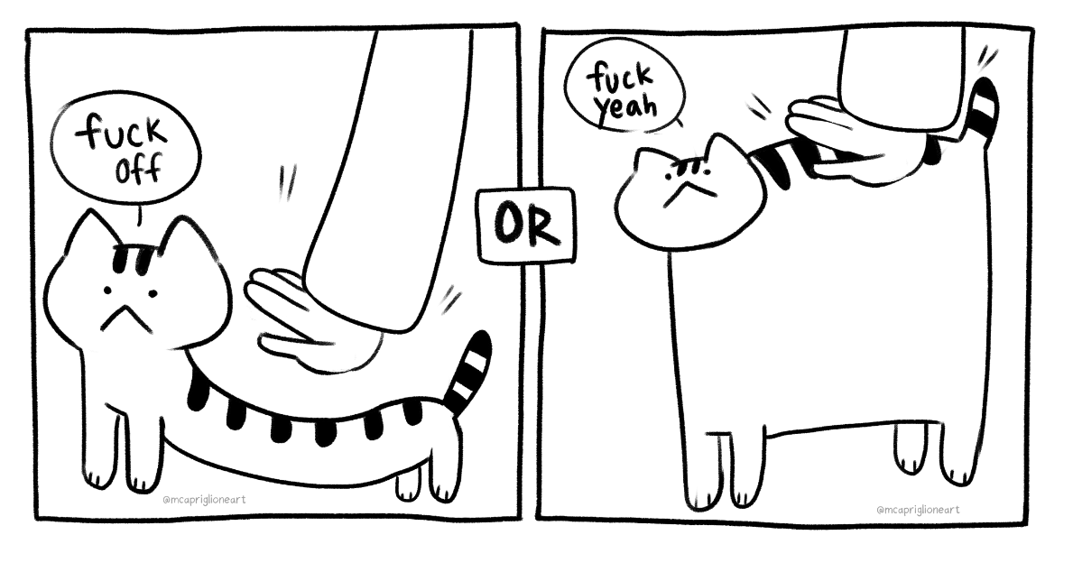 cats have only two moods