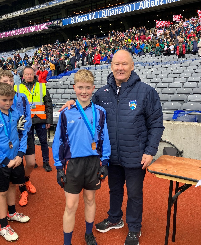 AttractaSNS's tweet photo. Comhghairdeas to our Senior Boys’ Gaelic team who lifted the Corn Clanna Gael with Joey’s yesterday in Croke Park 🏆 
It was undoubtedly a tense and tight battle to the end with a final score of:
St. Attracta's S.N.S 2-11
St. Joseph's B.N.S 3-8. 
Well done to both teams 👏🏼💙 https://t.co/1XPH1tAnRZ