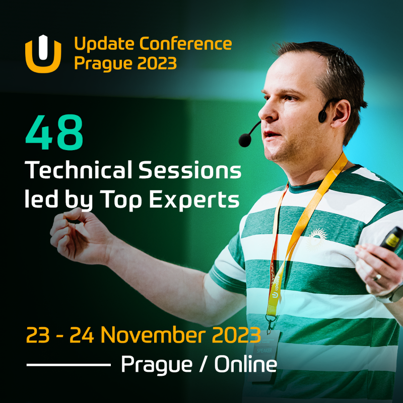 update_conf's tweet photo. #UpdateConferencePrague2023
23 - 24 November 2023, Prague | online
.NET | CLOUD | SECURITY | FUTURE