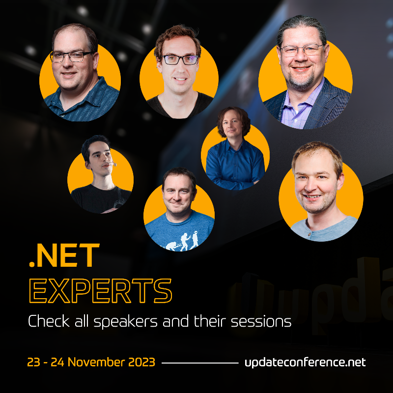 update_conf's tweet photo. #UpdateConferencePrague2023
23 - 24 November 2023, Prague | online
.NET | CLOUD | SECURITY | FUTURE
