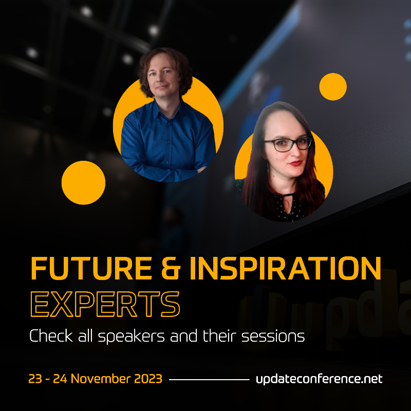 update_conf's tweet photo. #UpdateConferencePrague2023
23 - 24 November 2023, Prague | online
.NET | CLOUD | SECURITY | FUTURE