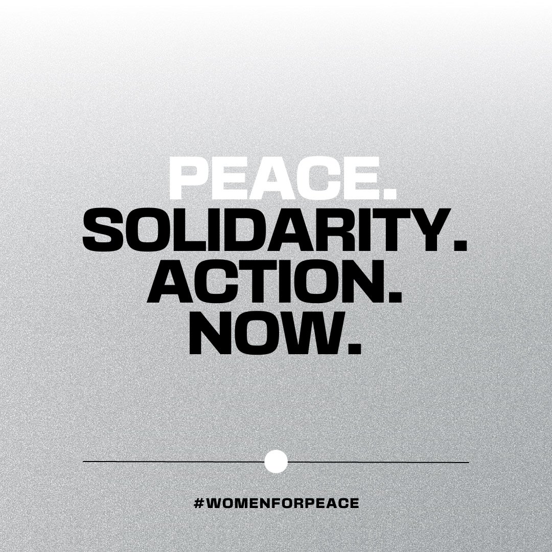 Children and women never start wars, but they suffer its impacts the most.

#WomenforPeace stands with all girls, children, and women — against terror, violence, and conflict and for peace and humanity.

Peace cannot come soon enough for the world’s children and women.
