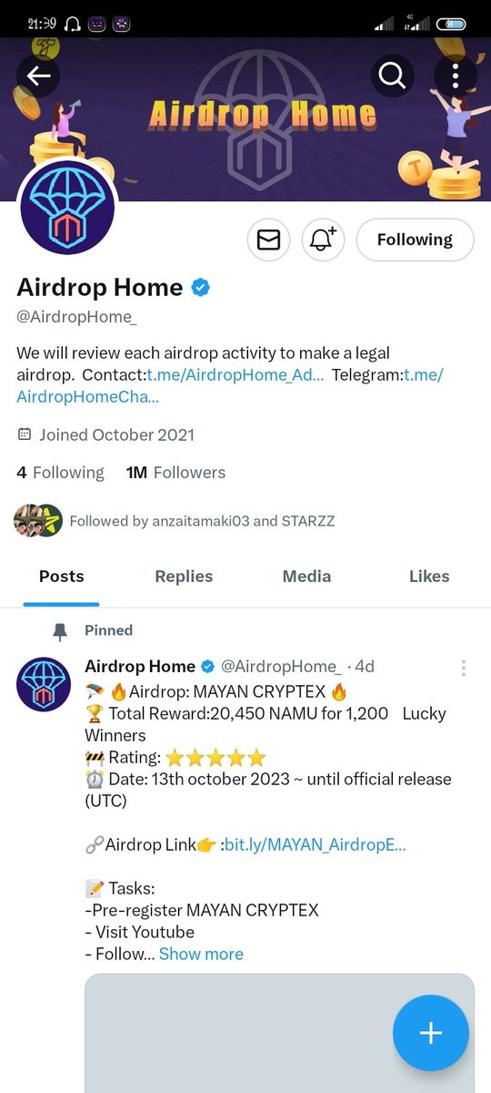 KangX1903's tweet photo. @AirdropHome_ Done sir🥰
@TakinTantowi 
@KorewaKirito 
@Nino_Nakano179 https://t.co/QDNm9zZEeL