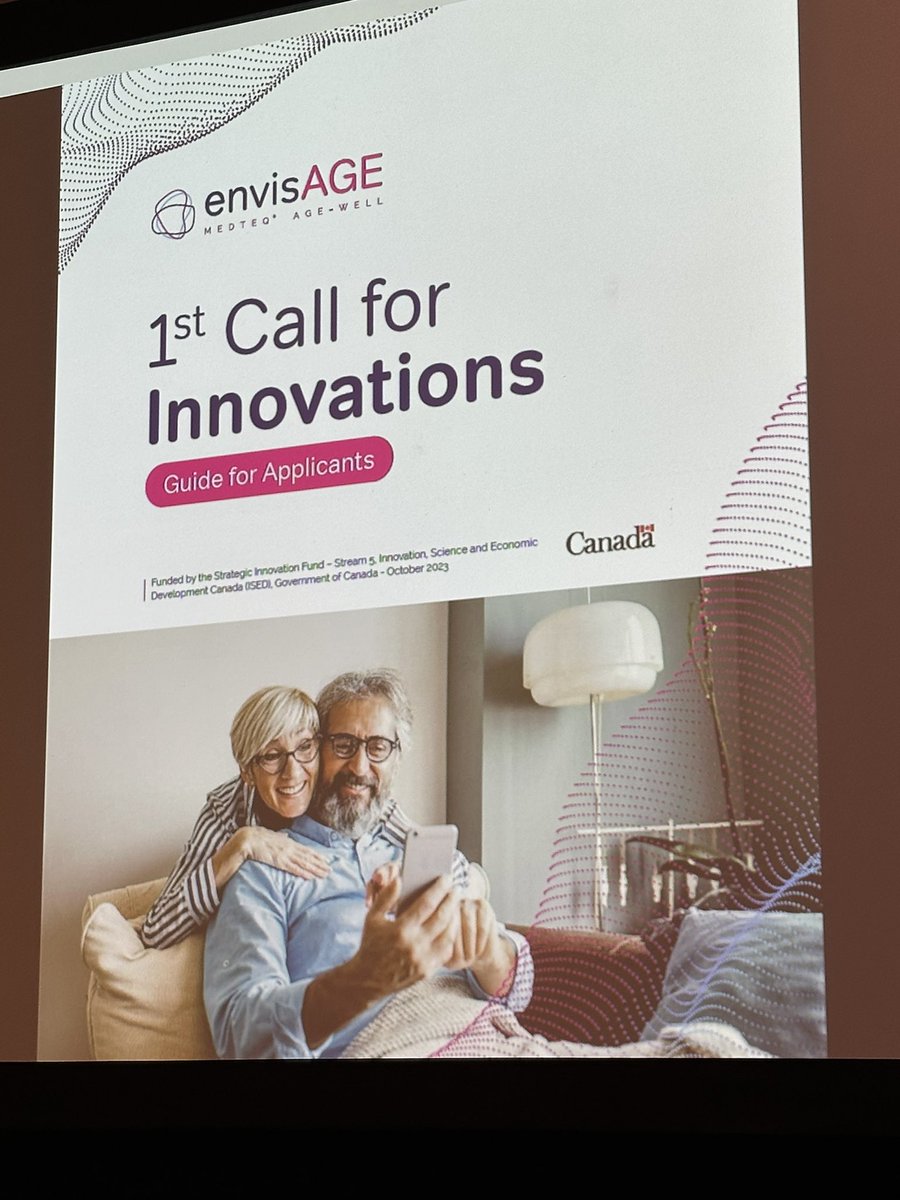 Three years in the making. @envis_age powered by @AGEWELL_NCE and @MEDTEQ_CA launches its first call for innovations. Check out the website for more details and the Guide for Applicants. #ATIW2023.