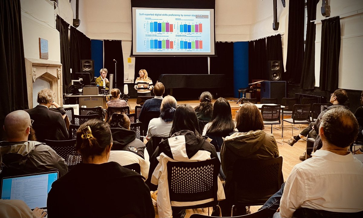 Research Forum’s event about Accelerating Digital Skills. In the workshop led by Kelly Jakubowski, Eamonn Bell and Annaliese Micallef-Grimaud presented new digital skills training programme for music researchers working with web data. @durham_uni @kj_jakubowski @LieseGrimaud