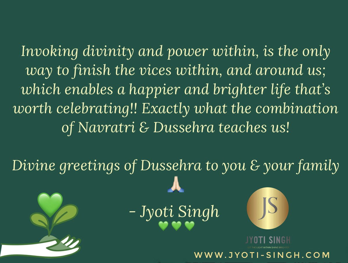 _Jyoti_Singh's tweet photo. Lessons learned from Navratri &amp; Dussehra, &amp; how they can lead to a brighter &amp; more fulfilling life ❤️ #HappyDussehra to all my loved ones 🙏🏻🤗
#DivineWithin #InnerStrength #PositiveTransformation
#SelfEmpowerment #OvercomingVices
#CelebrateLife #NavratriTeachings
#DussehraLessons https://t.co/uciAggYP63