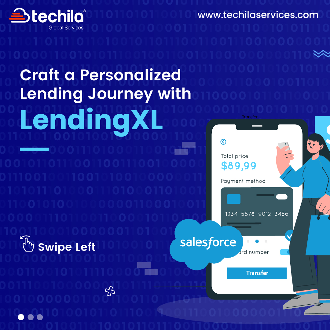 techilaservices's tweet image. Unleash the Power of Personalization with LendingXL- A Cloud Based Lending Software built on Salesforce!

Ready to build a lending journey that&apos;s uniquely yours? Let&apos;s Talk!

#LendingXL #LendingSoftware #LOS #LOSPlatform #LoanOriginationSystem #NBFC #Salesforce #Techila