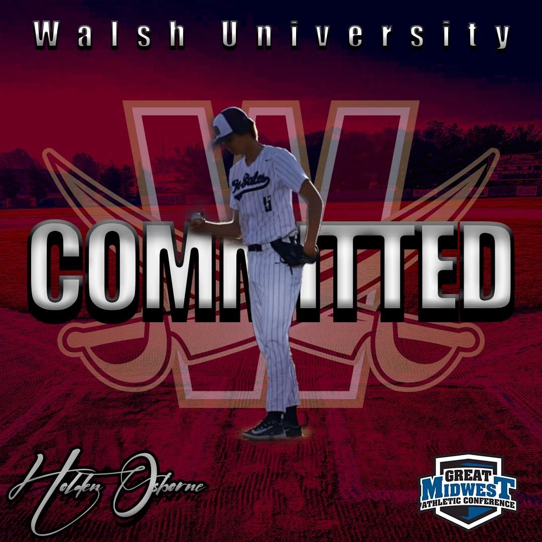 Blessed to announce my commitment to play baseball at Walsh University. Thank you to my family, friends, and coaches who have supported me and helped me get to where I am today. Very thankful for the opportunity Coach Mead and Coach Ware have given me! #Swordsup ⚔️❤️🤍
