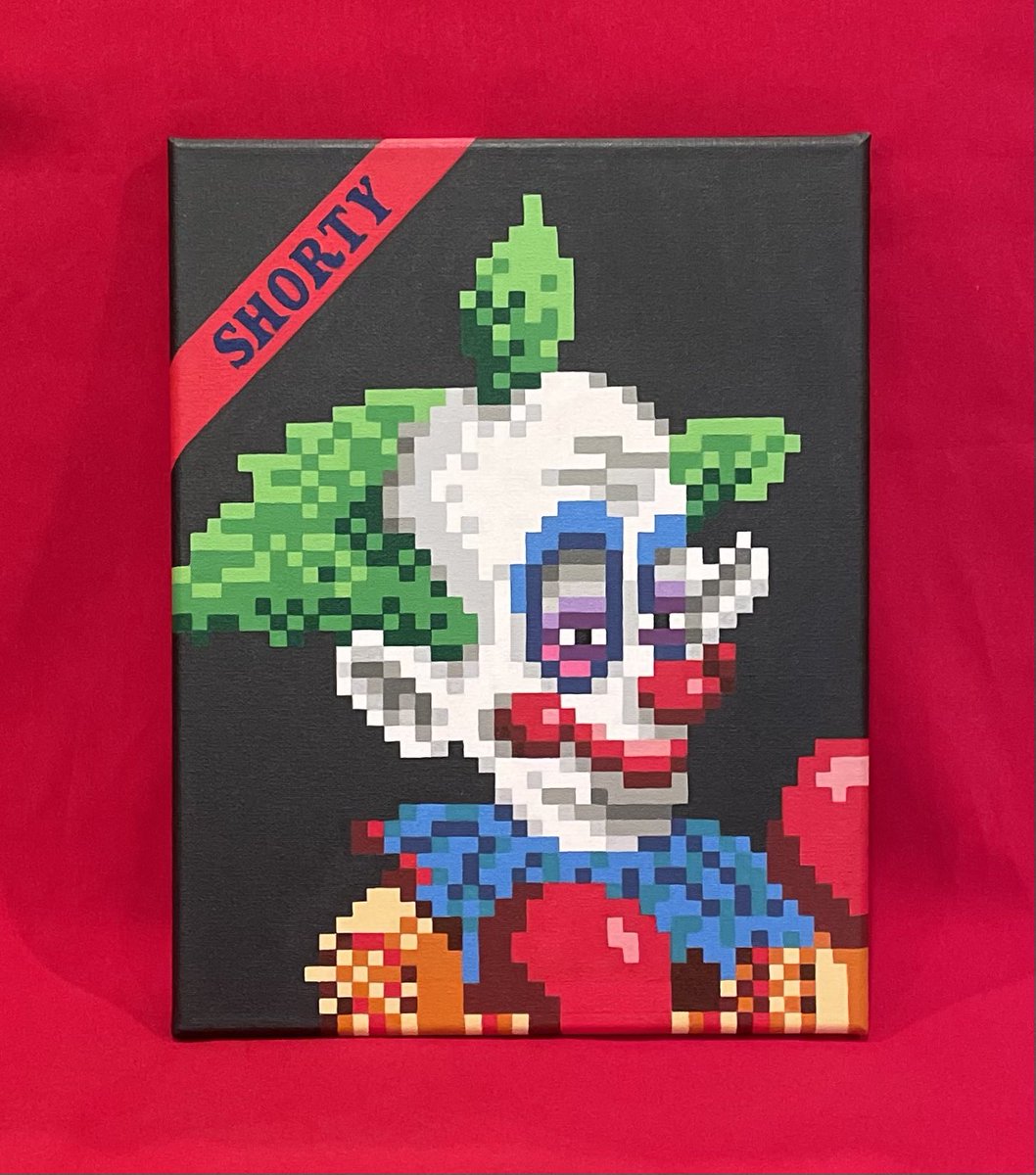 Shorty painted by my mother a.k.a. Emerald Lily another instant favorite! More pictures coming soon since she got him signed by the Chiodo brothers creators of the one and only Killer Klowns! 🤡🍿🎥 #killerklowns #killerklownsfromouterspace #80smovie #80sclassic #art #artist