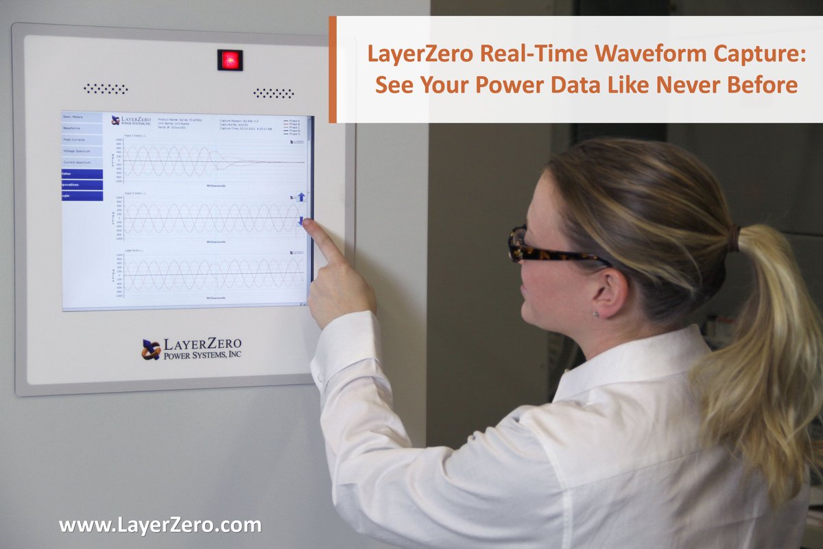 LayerZero's tweet image. Real-Time Waveform Capture from LayerZero®: The future of power quality monitoring is here.  Waveform Capture is on ALL LayerZero Power Systems products, STS, PDUs, and Power Panels.  LayerZero.com #LayerZero #WaveformCapture #PowerQualityMonitoring #RealTimeData #LZPS
