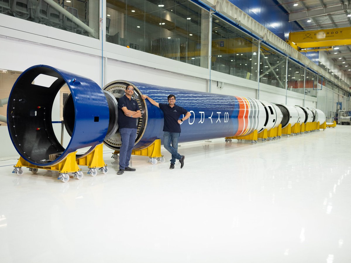 TheYouthPlus's tweet photo. India's first privately designed &developed space faring rocket #Vikram_1 by @SkyrootA at their new HQ 'MaxQ' in #Hyderabad . Skyroot was the first #Indian firm to Upper atmosphere, Nov 2022 Orbital Vikram-1 will fly Q1, 2024 #india. https://t.co/yhxrymHjll