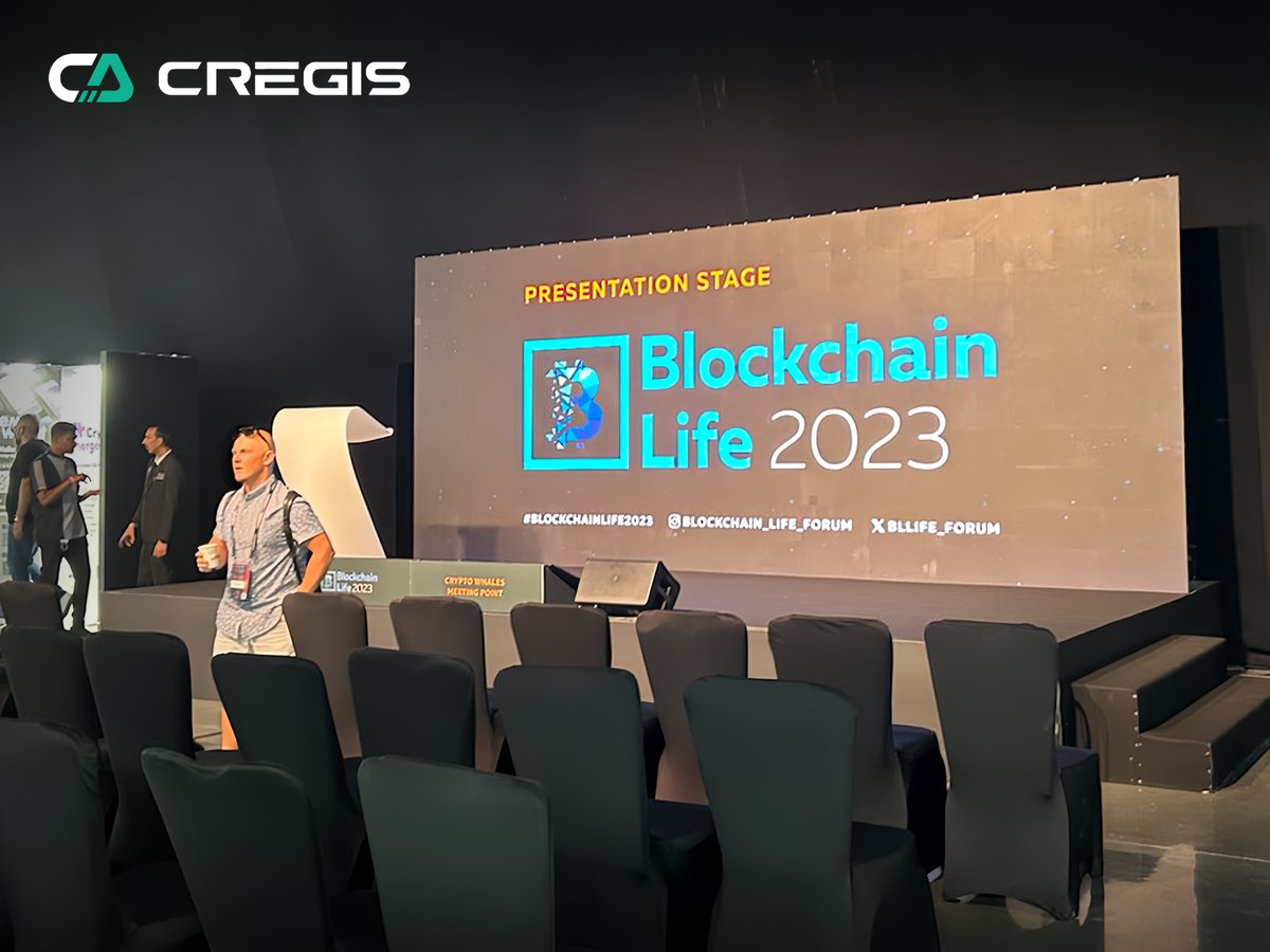 0xCregis's tweet photo. 🌟 Day 1 at Blockchain Life 2023 - Let the Excitement Begin! 🚀

🌟 It's been an absolute pleasure connecting with our peers, partners, and all the visitors.🌐

Come say hi tomorrow👋 and explore the latest in crypto asset management. 
🔥We can't wait to meet you all! 

#BlockchainLife2023  #Cregis