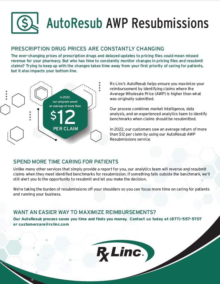 🔍😌Stay stress-free with Rx Linc!

💼 Our automated system tracks daily changes to AWP and updates claims seamlessly at submission—no extra steps needed from you!

Learn more: bit.ly/3ezIPWh