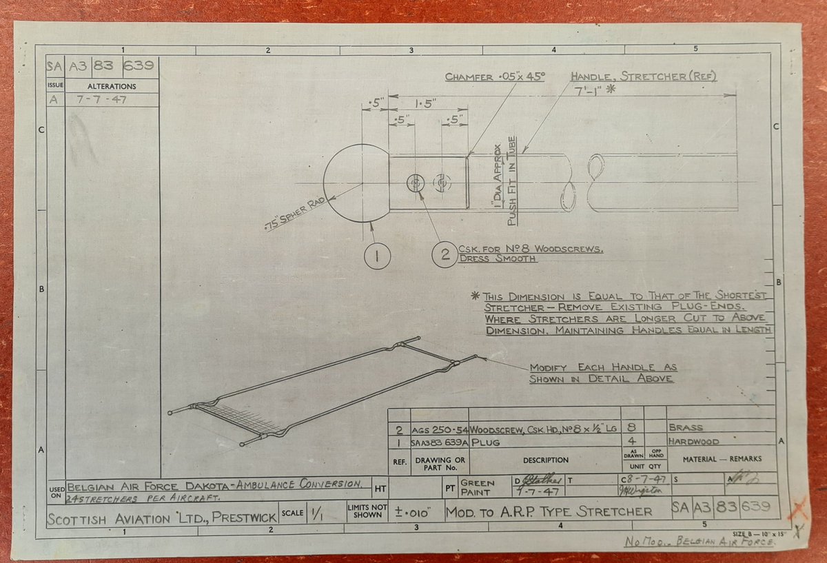 Major milestone achieved in cataloguing of Scottish Aviation drawings @NtlMuseumsScot: 5,000 of an estimated 10,800. It's not a very exciting example, so image is of 5,008