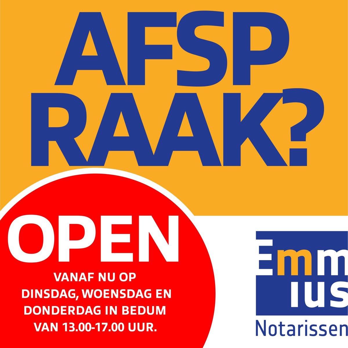 EmmiusNotaris's tweet photo. Woon je in Bedum e.o. en wil je graag eens praten met een notaris in de buurt? De notarissen van Emmius zijn iedere week aanwezig in Bedum! Je kunt zo binnenlopen maar je kunt ook een afspraak maken. Ga naar onze website voor meer informatie: https://t.co/UXGbW2Haax https://t.co/Yy2Zfifuoo