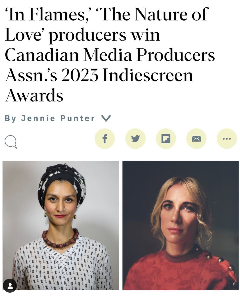 FilmFatalesOrg's tweet photo. @NFMLA @JennifersWayJE @azuspeak Congrats to Film Fatales member Anam Abbas on receiving the Kevin Tierney Emerging Producer award at TIFF for IN FLAMES
@garamandaymusic
#FilmFatales #MemberSuccess #Awards #Congrats https://t.co/l8fAI4kPQI