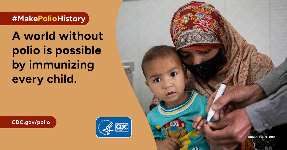 Today, on World Polio Day, we recognize the progress to #EndPolio. We also join our partners in the call to overcome the barriers to #MakePolioHistory once and for all. bit.ly/CDCWorldPolioD….