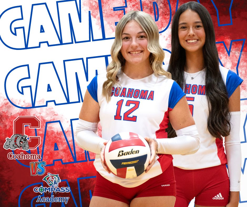 🚨Big Home Game Tonight🚨 Our Bulldogettes face Compass Academy at the CES competition gym. Wear Pink and bring all of our hown-town pride to the game to support our volleyball players. 
Coahoma 🆚Odessa Compass Academy
⏰JV Red @ 5 p.m./Varsity @ 6 p.m.
📍Coahoma Elementarygym