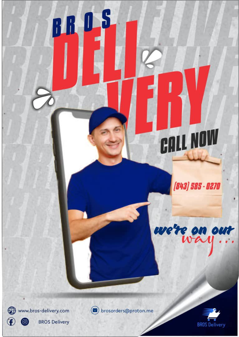 BrosSc55348's tweet photo. Why starve when we’re here? Call Bros Delivery on 843-585-0270 for efficient food service delivery #BrosDelivery#FoodServiceDelivery#We’re on our way! https://t.co/coiYsLOuvo https://t.co/lLN5aCbweI