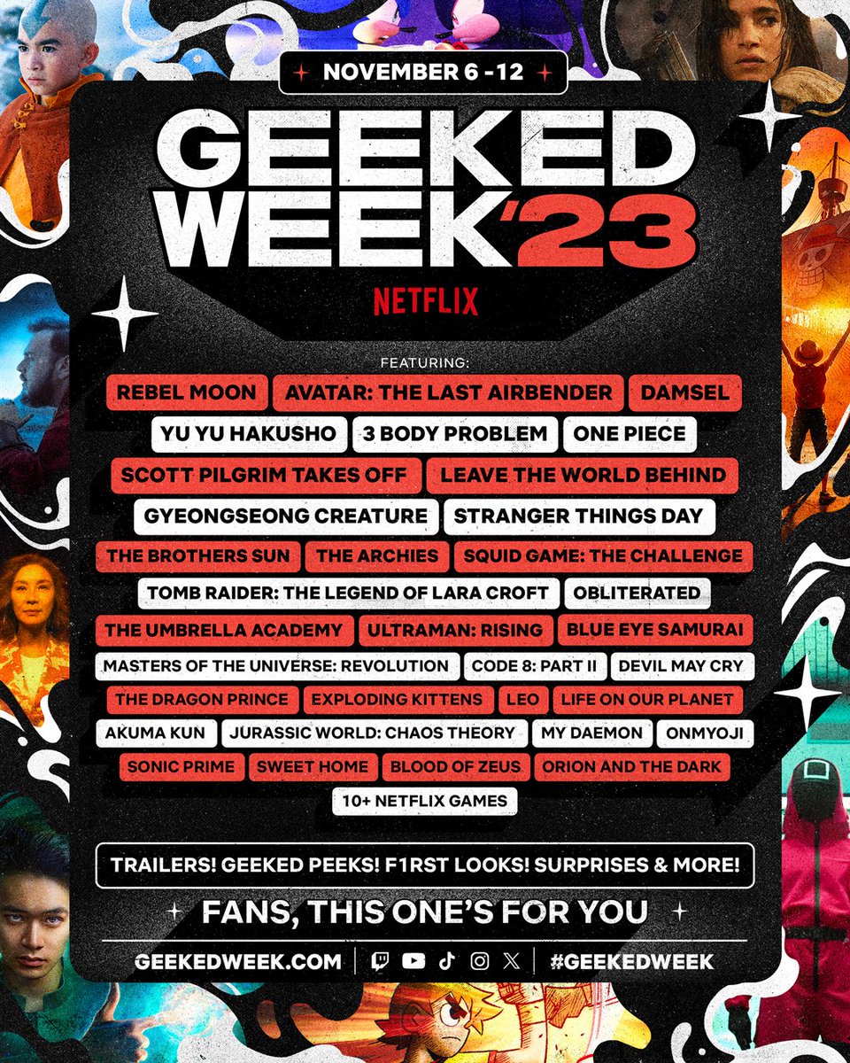 kakimuvee's tweet image. #GeekWeek Netflix akan kembali pada 6-12 November ini. 

#Kakimuvee