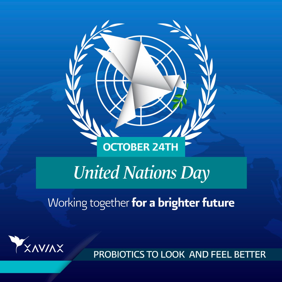 Today we commemorate United Nations Day 🌎. 

Together let's build a more just and sustainable world. 🌱🤝 International cooperation is the key to a bright future. 

Join the conversation for a better world. #UniteForPeace