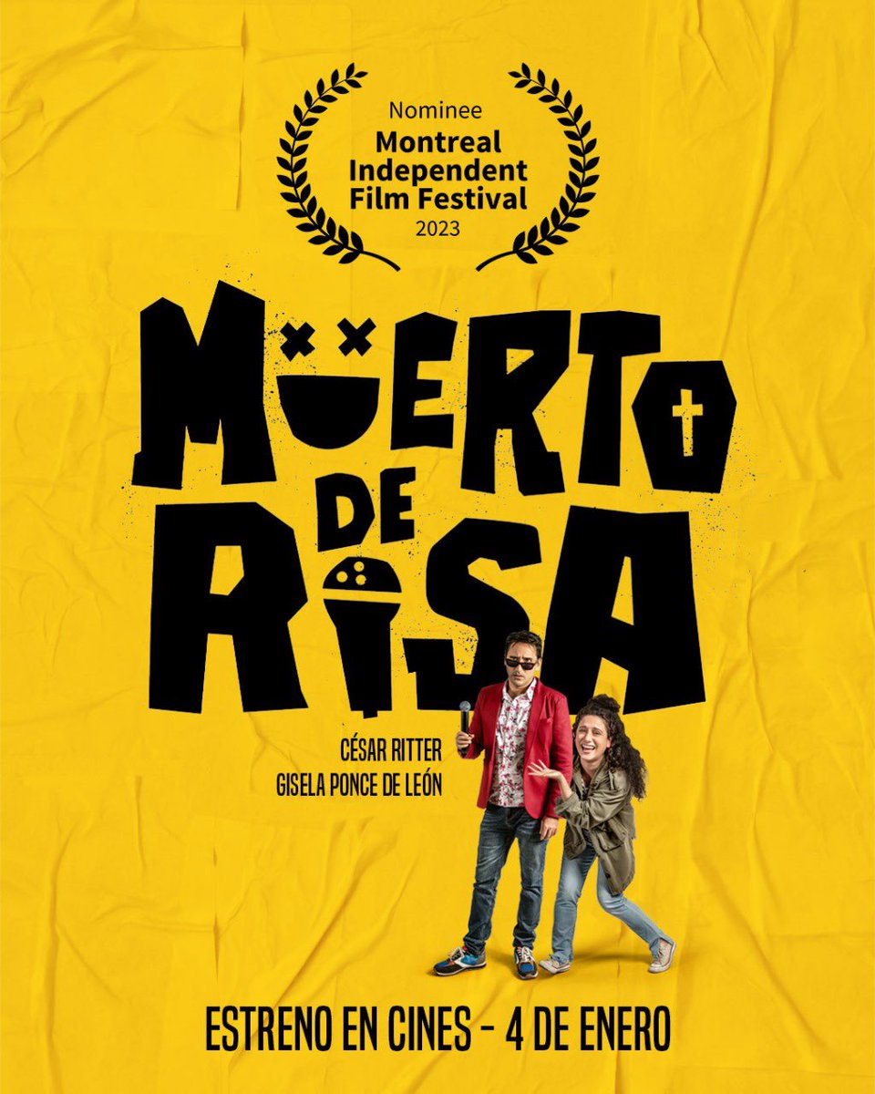 Los Cinéfilos (@loscinefilossrz) on Twitter photo 😎 ¡Muerto de Risa en Montreal! 🥃 Hemos sido nominados en el Montreal Independent Film Festival <a href="/FilmMontreal/">Montreal Independent Film Festival</a> Listos para verla en Perú?
🗓️ Agenda:
🚨ESTRENO EN PERÚ: 4 DE ENERO 2024 🚨 SÓLO EN CINES
@cesarritterburga <a href="/miseliti/">Gisela Ponce de León</a> <a href="/jobmansilla/">Job Mansilla</a> <a href="/GonzaloLadines/">Gonzalo Ladines</a> <a href="/ChinoPinto/">Chino Pinto</a> 😎 ¡Muerto de Risa en Montreal! 🥃 Hemos sido nominados en el Montreal Independent Film Festival <a href="/FilmMontreal/">Montreal Independent Film Festival</a> Listos para verla en Perú?
🗓️ Agenda:
🚨ESTRENO EN PERÚ: 4 DE ENERO 2024 🚨 SÓLO EN CINES
@cesarritterburga <a href="/miseliti/">Gisela Ponce de León</a> <a href="/jobmansilla/">Job Mansilla</a> <a href="/GonzaloLadines/">Gonzalo Ladines</a> <a href="/ChinoPinto/">Chino Pinto</a>