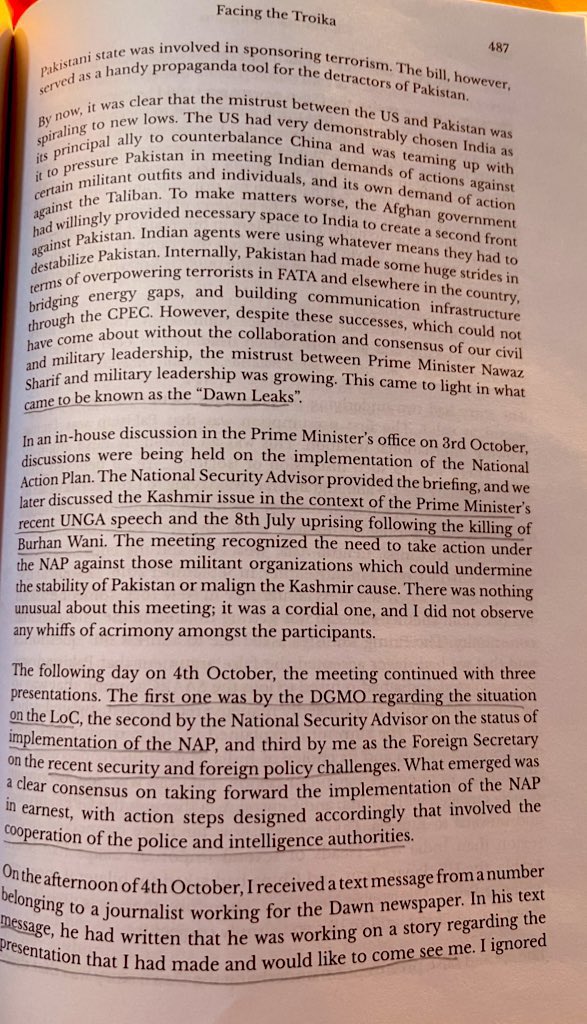 Reference: page 487-489 of memoir penned down by @aizaz1101 

Detailed account of #DawnLeaks and role of @NawazSharifMNS @MaryamNSharif and @cyalm 

16/16