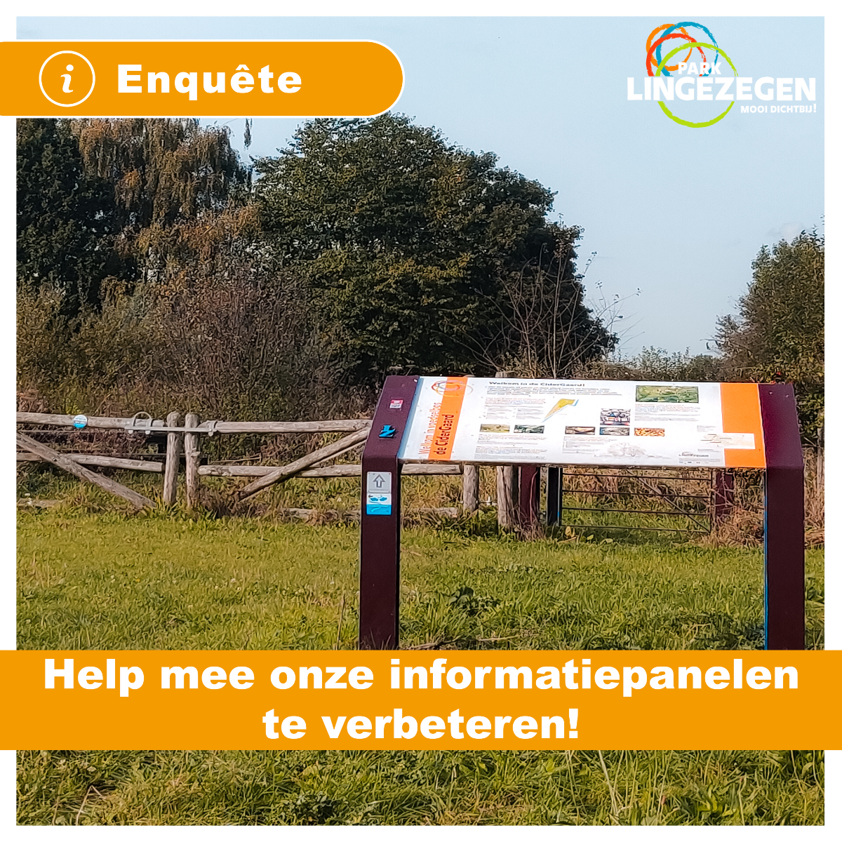 Wat vind jij van onze borden en panelen? En hoe zouden we ze kunnen verbeteren? Dat willen we graag van je weten, vul jij onze ênquete in?   -> parklingezegen.nl/onderzoek-bord…