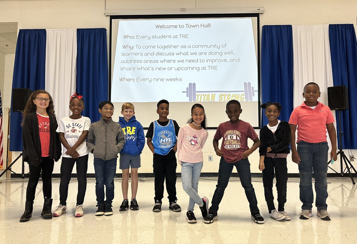 Meet our newest 2nd and 3rd grade ambassadors! These kids were introduced at our Town Hall today! We love inviting new kids to be leaders in our building! #pbis #studentambassadors #titanstrong